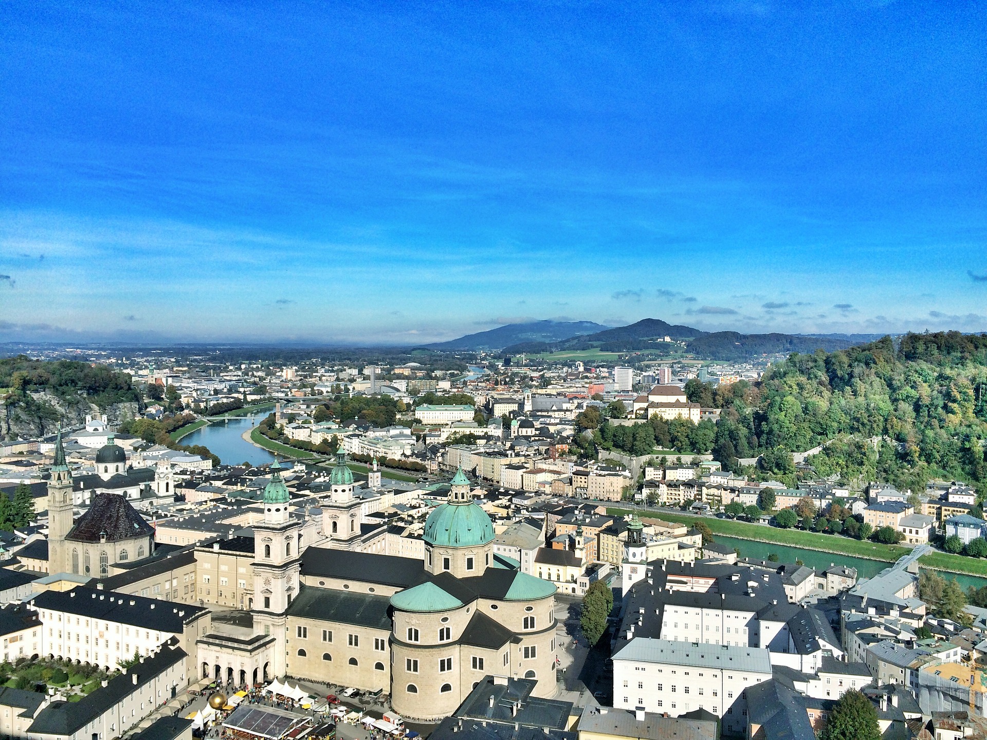 Die Stadt Salzburg in Österreich